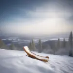 Toboggan on a Snowy Slope