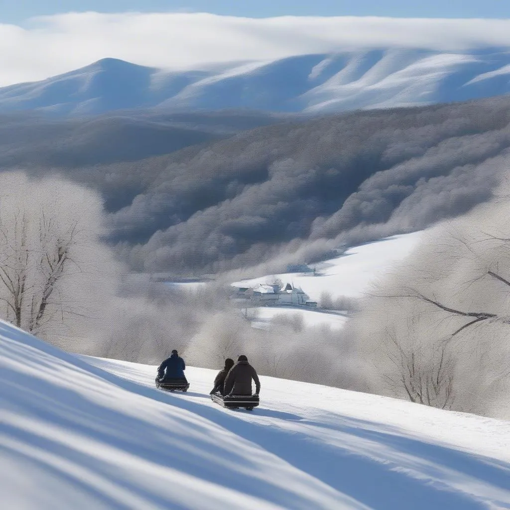 Tobogganing Down a Hill