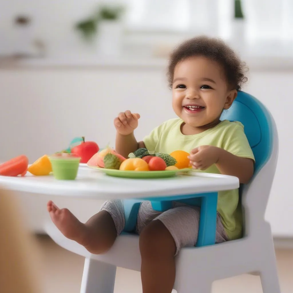 Toddler Enjoying a Healthy Meal