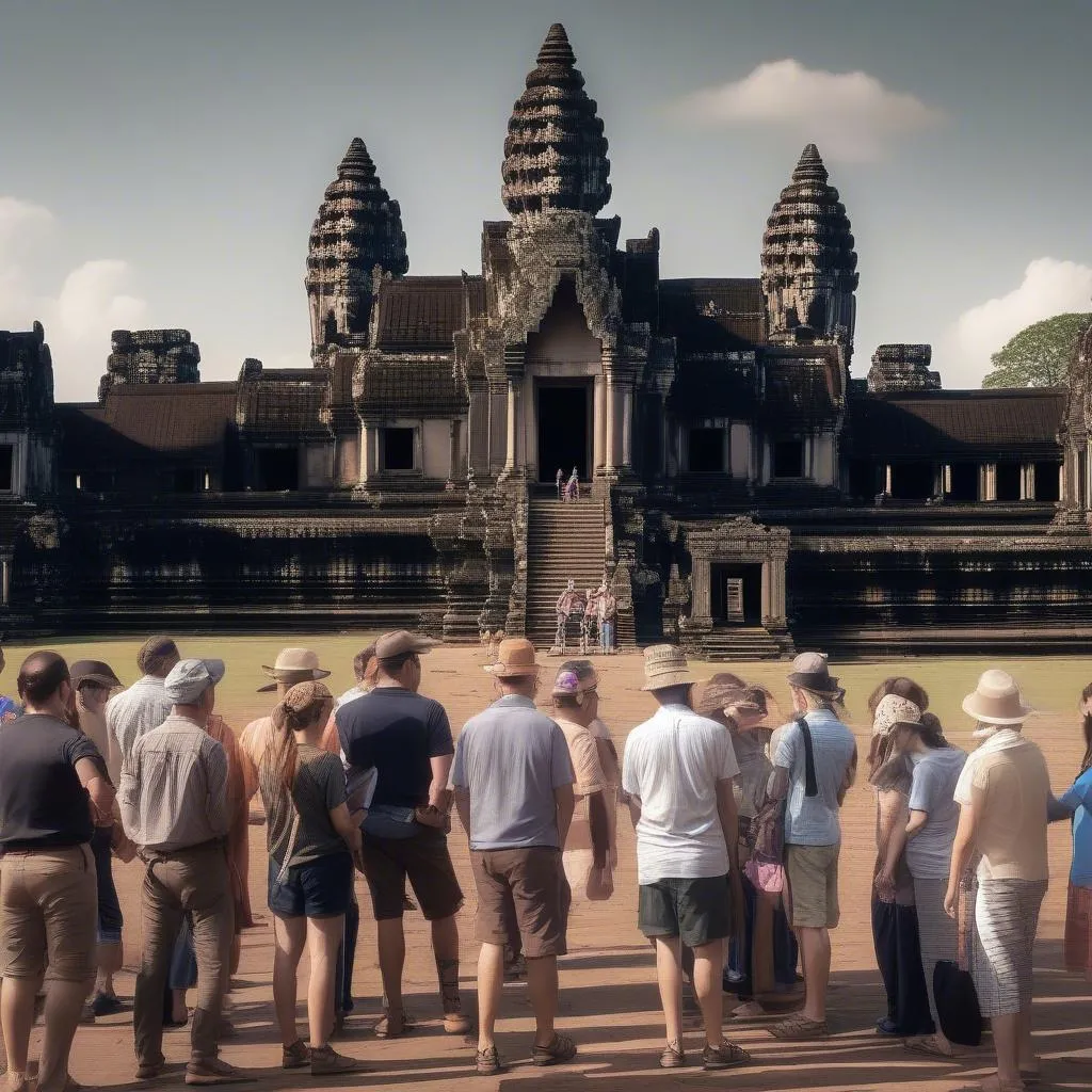 Tour Guide at Angkor Wat