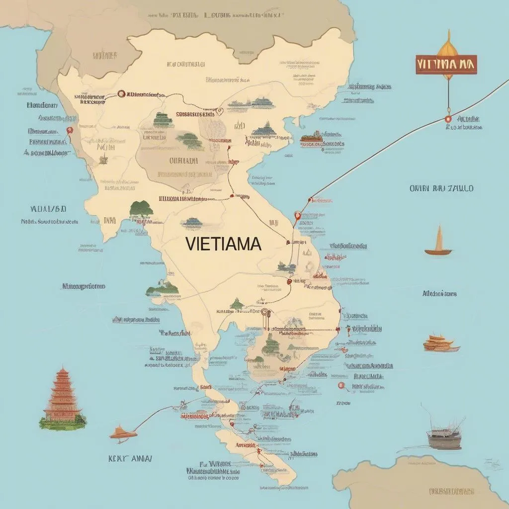 Vietnam Tourist Map