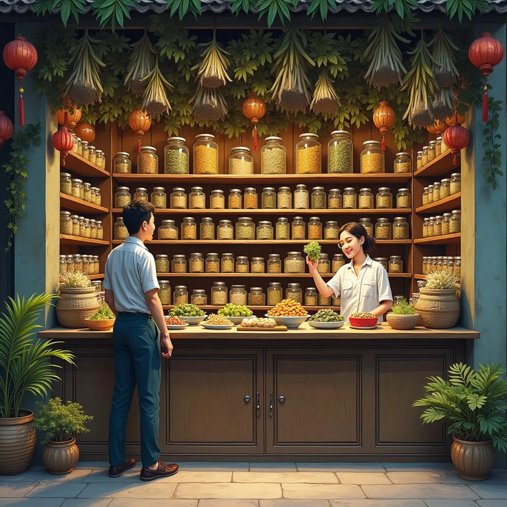 Traditional Herbal Shop in Hanoi