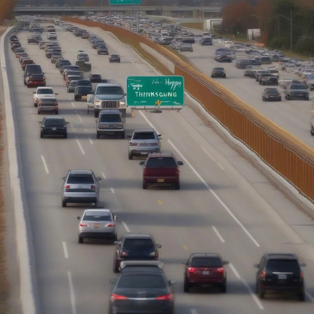 Thanksgiving traffic jam