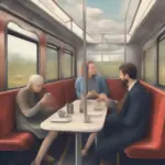 Two strangers on a train