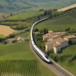 Train journey through Italy