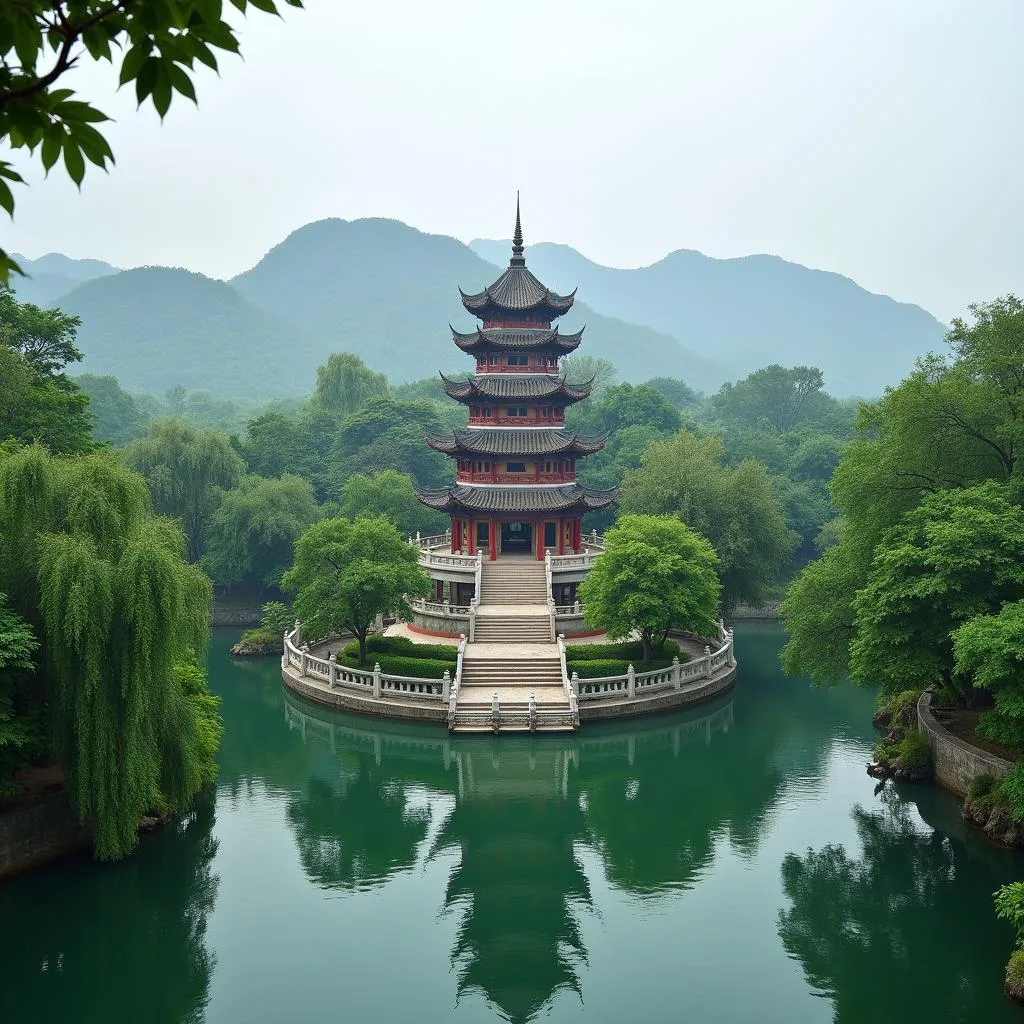 Tran Quoc Pagoda on West Lake, Hanoi