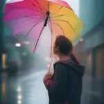 Transparent Umbrella in the Rain