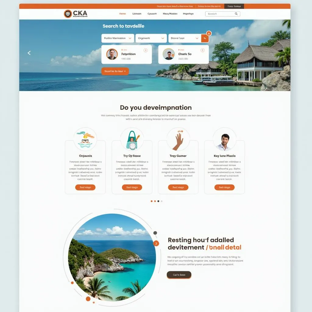 Travel Agency Website Homepage