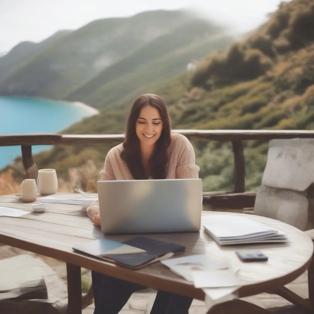 Travel Agent Working Remotely