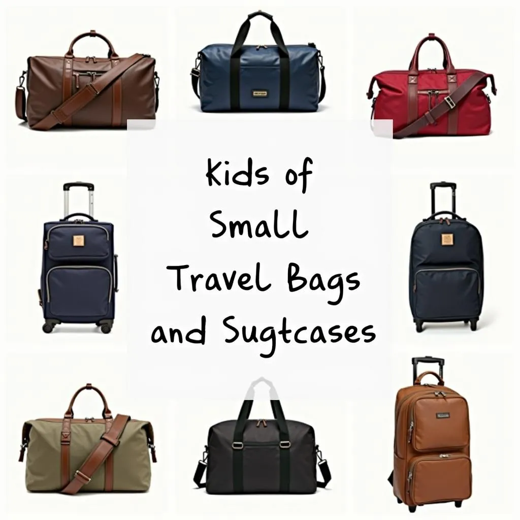 Travel Bags and Suitcases Collage