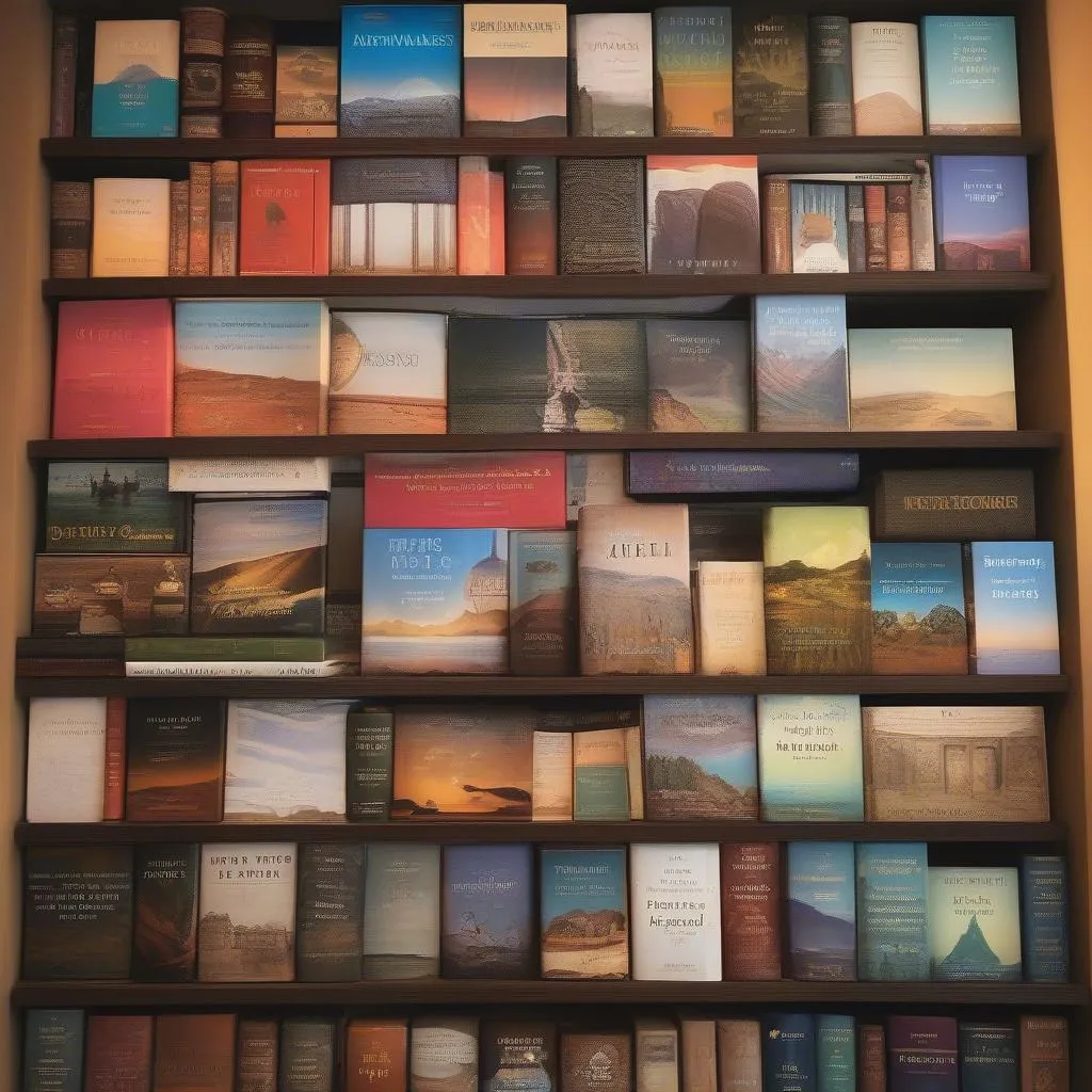 Various travel books on display