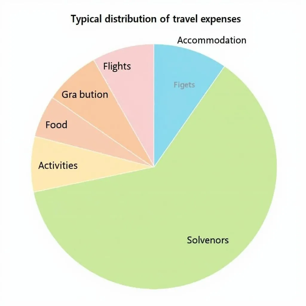 Travel budget breakdown pie chart