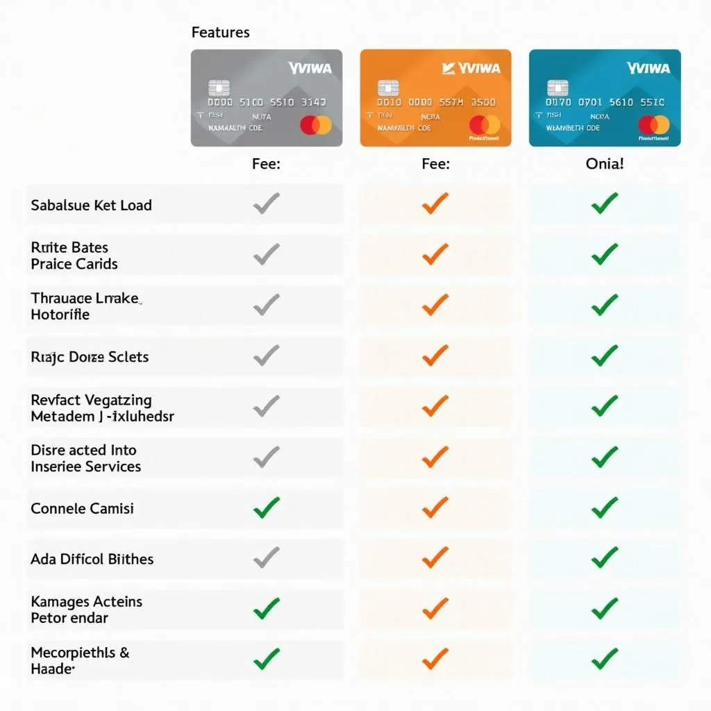 Comparing different travel cards