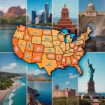 Diverse travel destinations across the United States