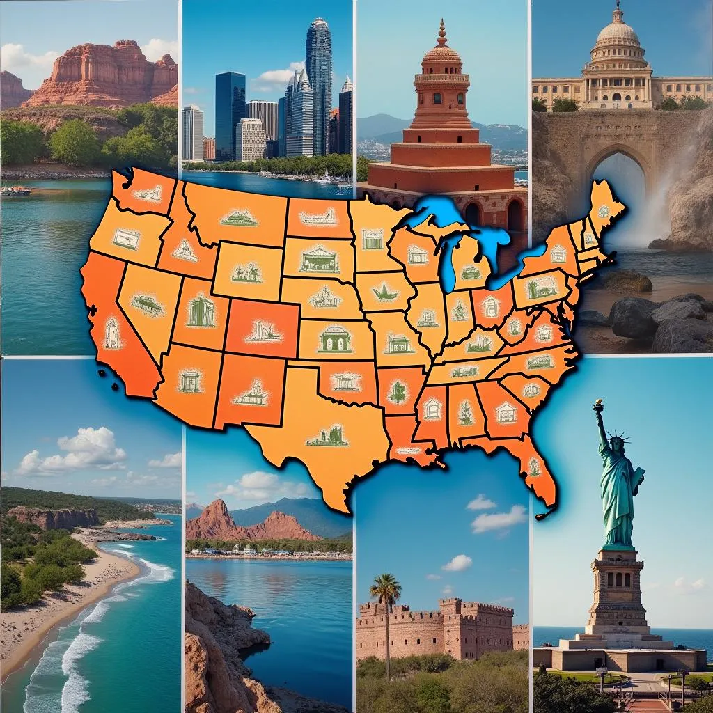 Diverse travel destinations across the United States