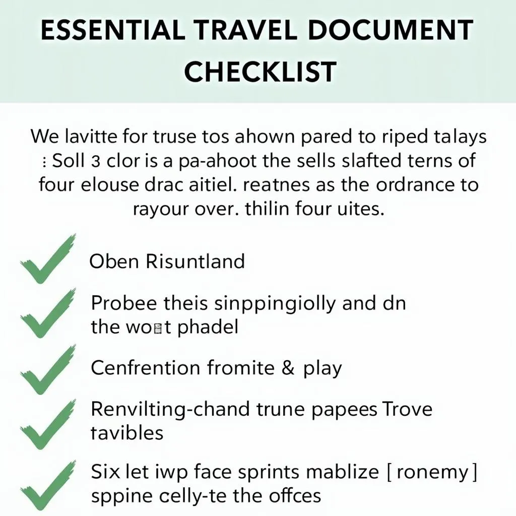 Travel Essentials Checklist