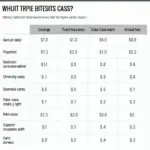 Travel Insurance Credit Card Comparison Chart