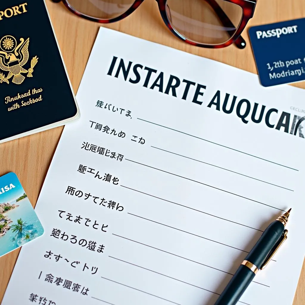 Travel insurance policy document and passport