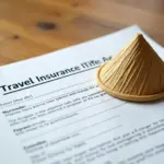 Travel insurance policy with Vietnam map