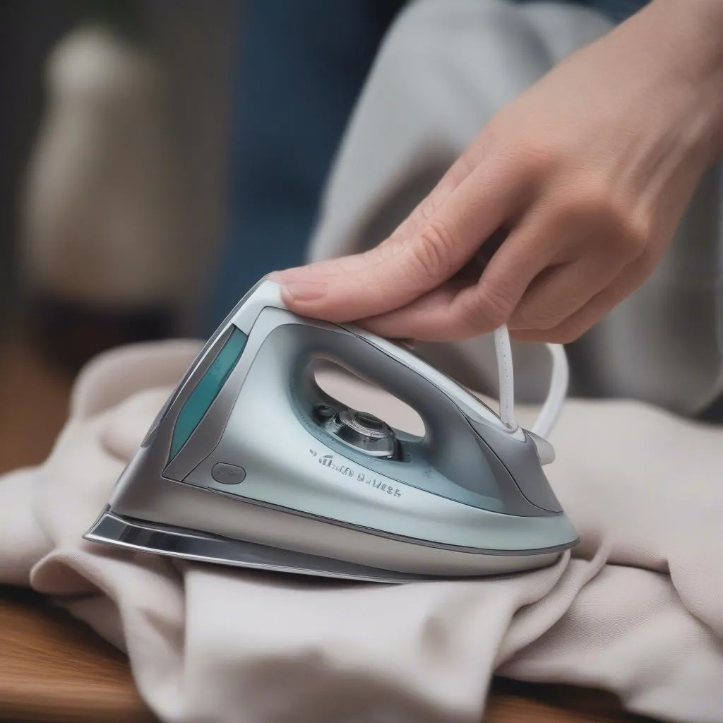 travel iron used for ironing clothes