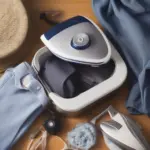 travel iron in suitcase