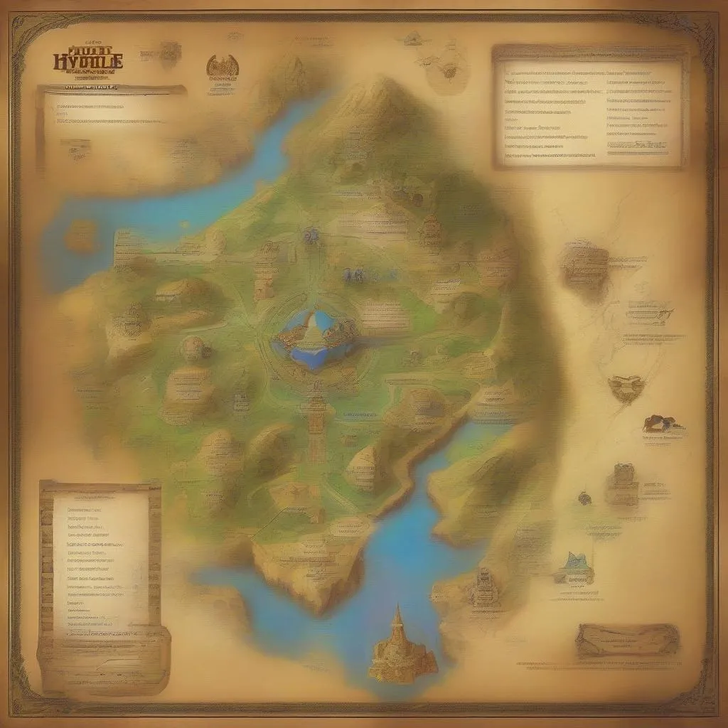 Hyrule Travel Medallion Map