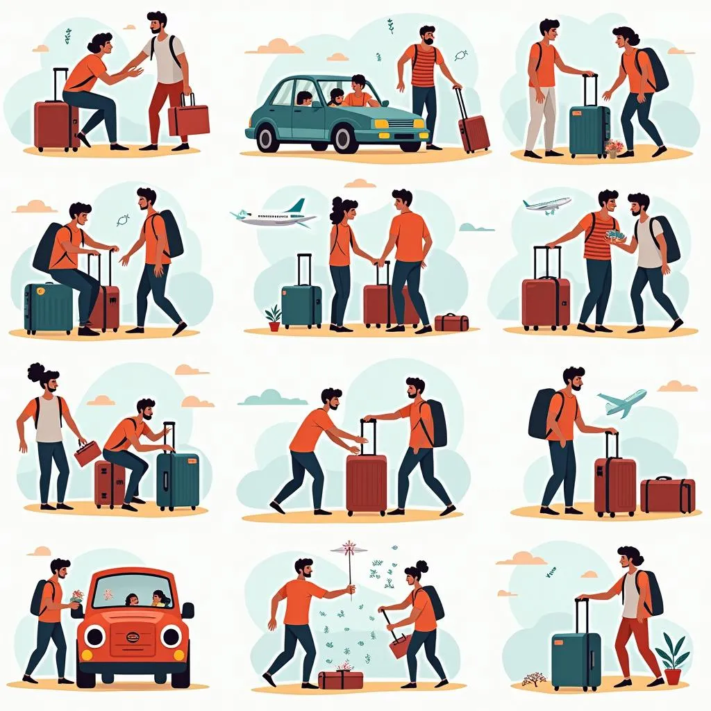 Travel Mishaps Illustrations