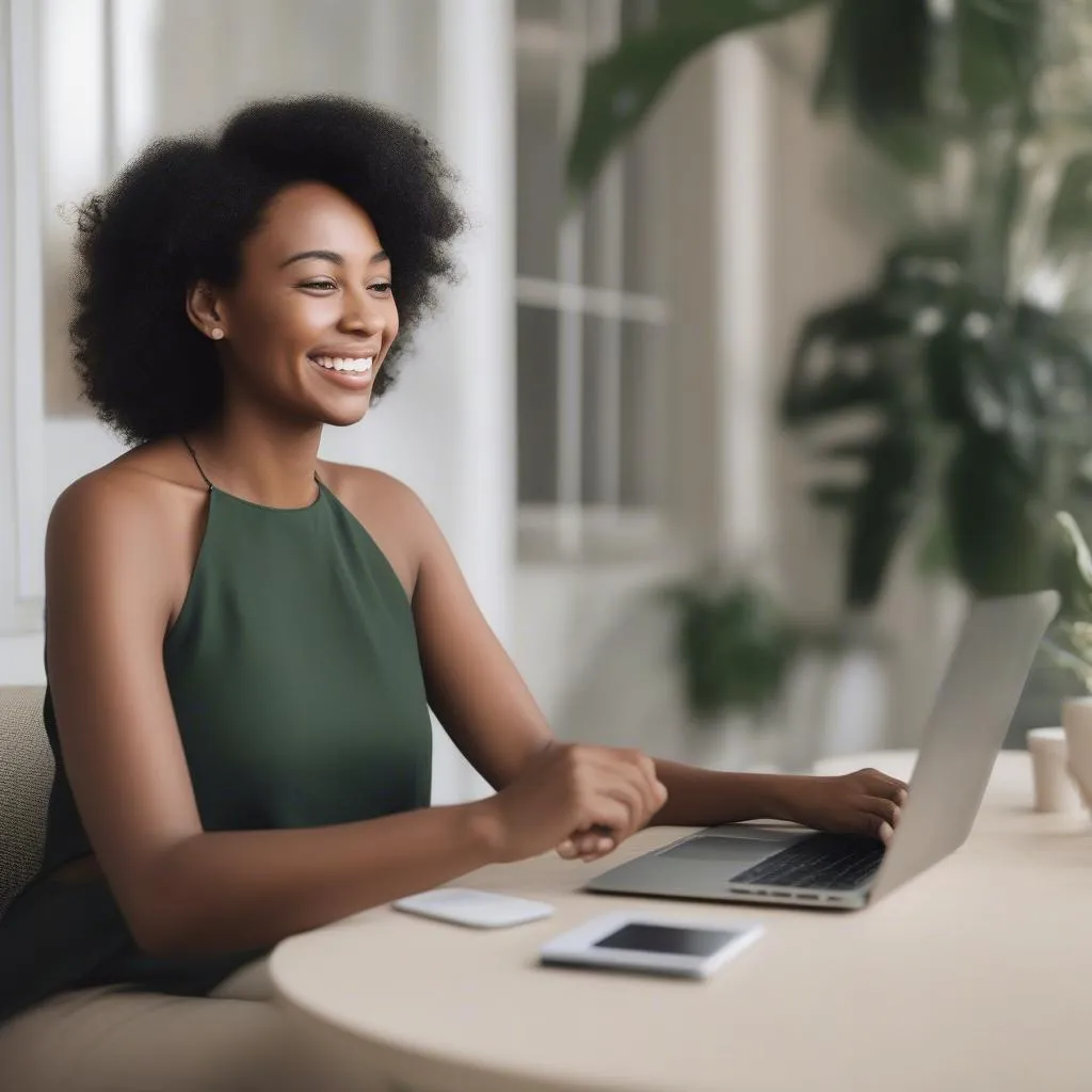 Woman on laptop