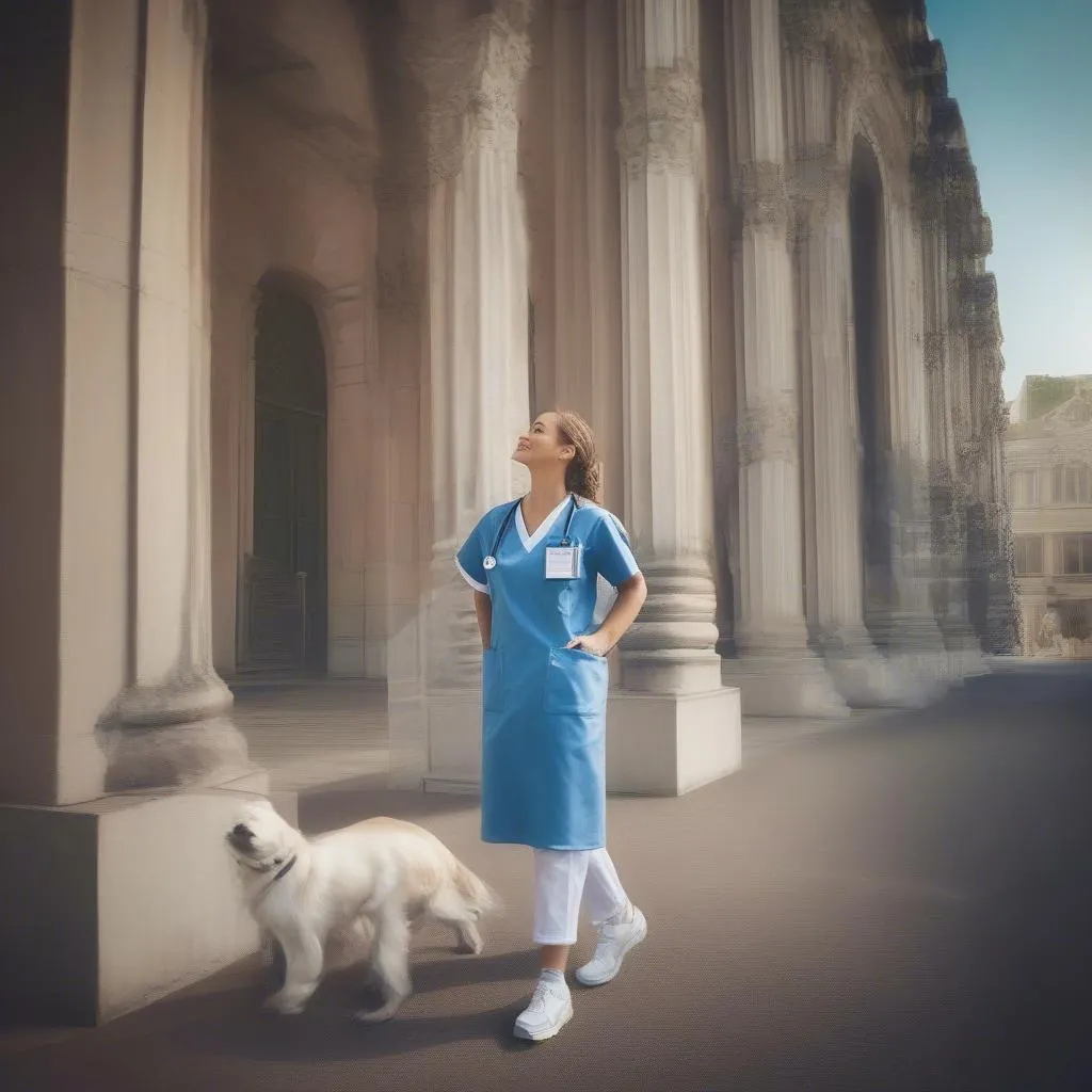 Nurse exploring a new city