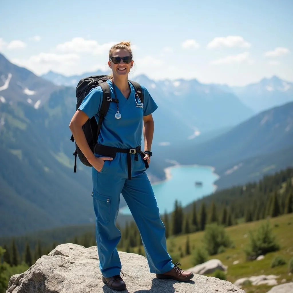 Travel nurse enjoying the outdoors during time off