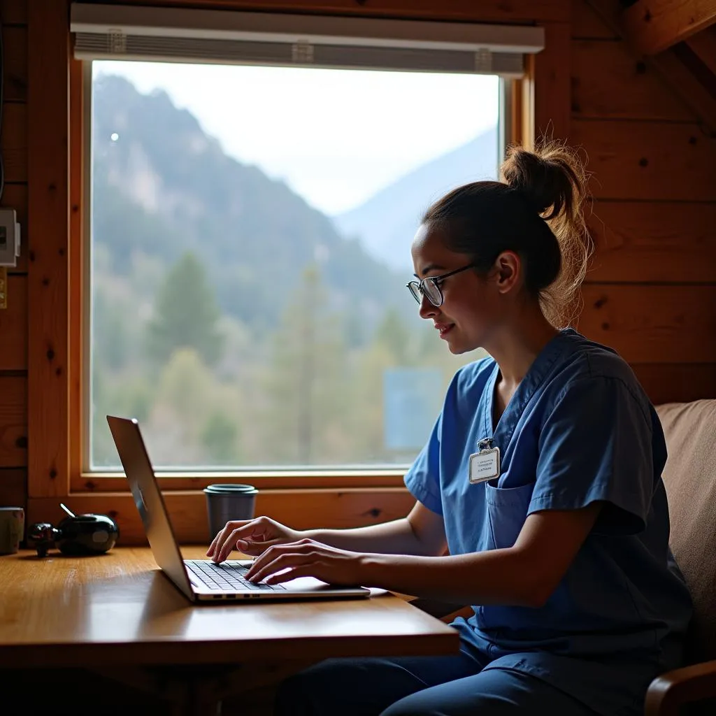 Travel Nurse Working Remotely