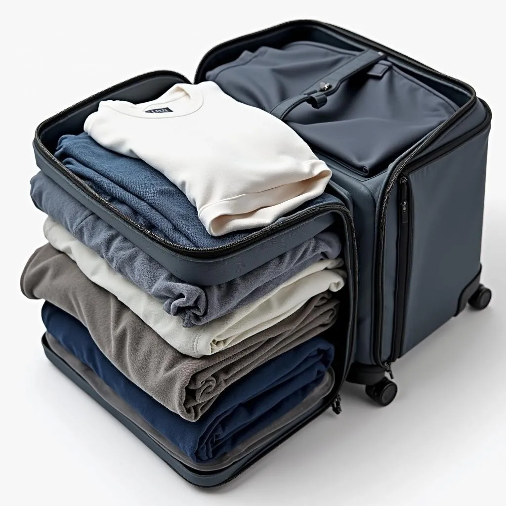 Travel Packing Cube with Layered Clothes