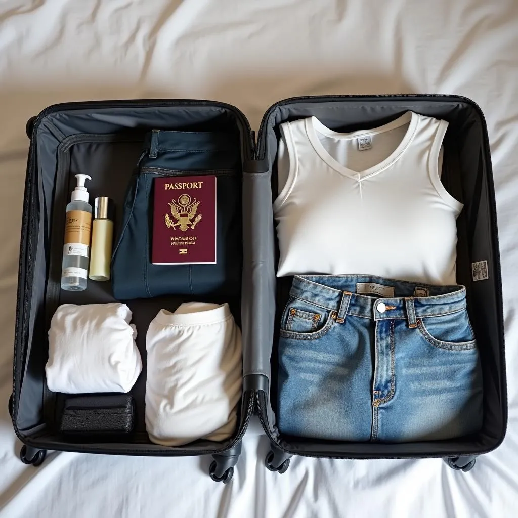 Packing a suitcase