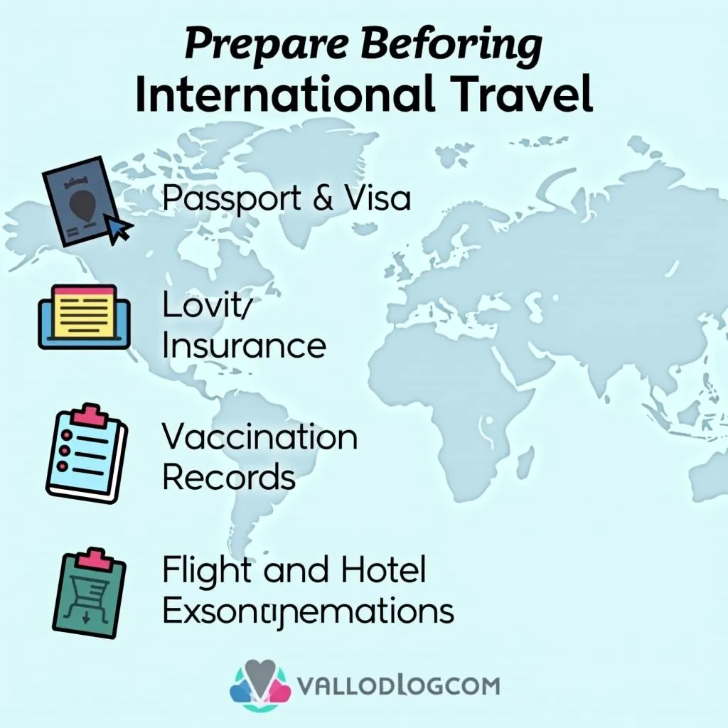 Checklist for planning international travel