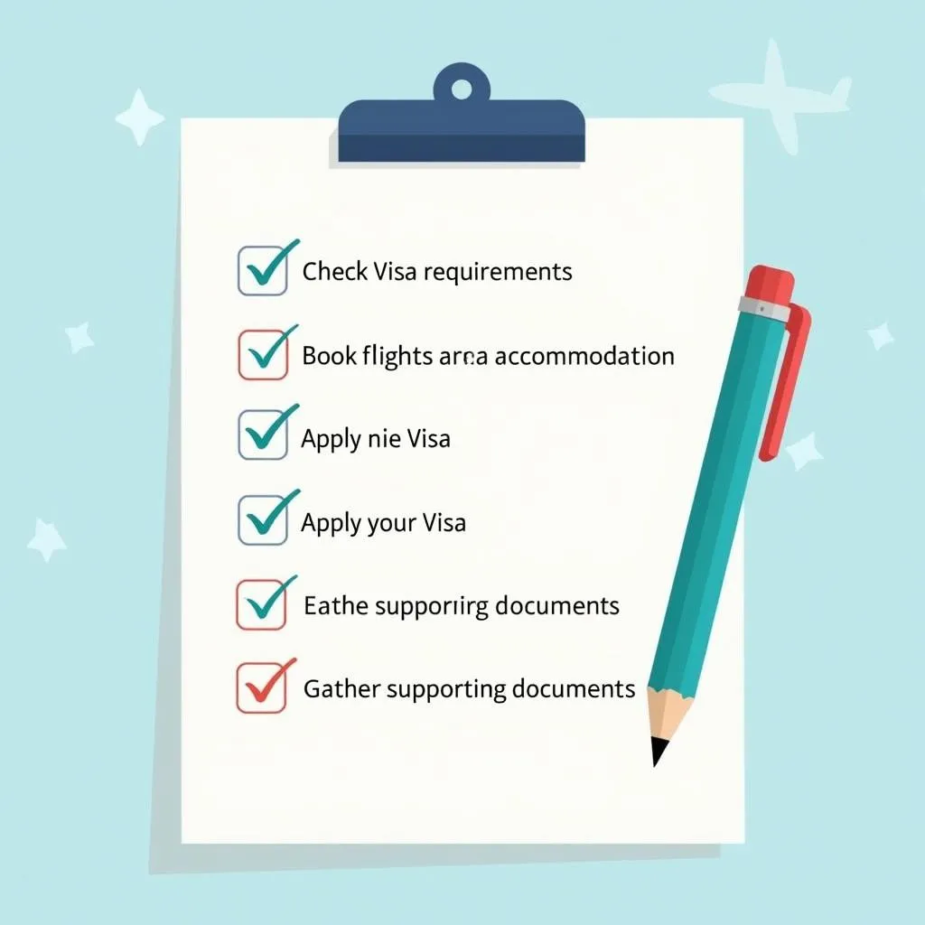 Travel Planning Checklist for Visa Application