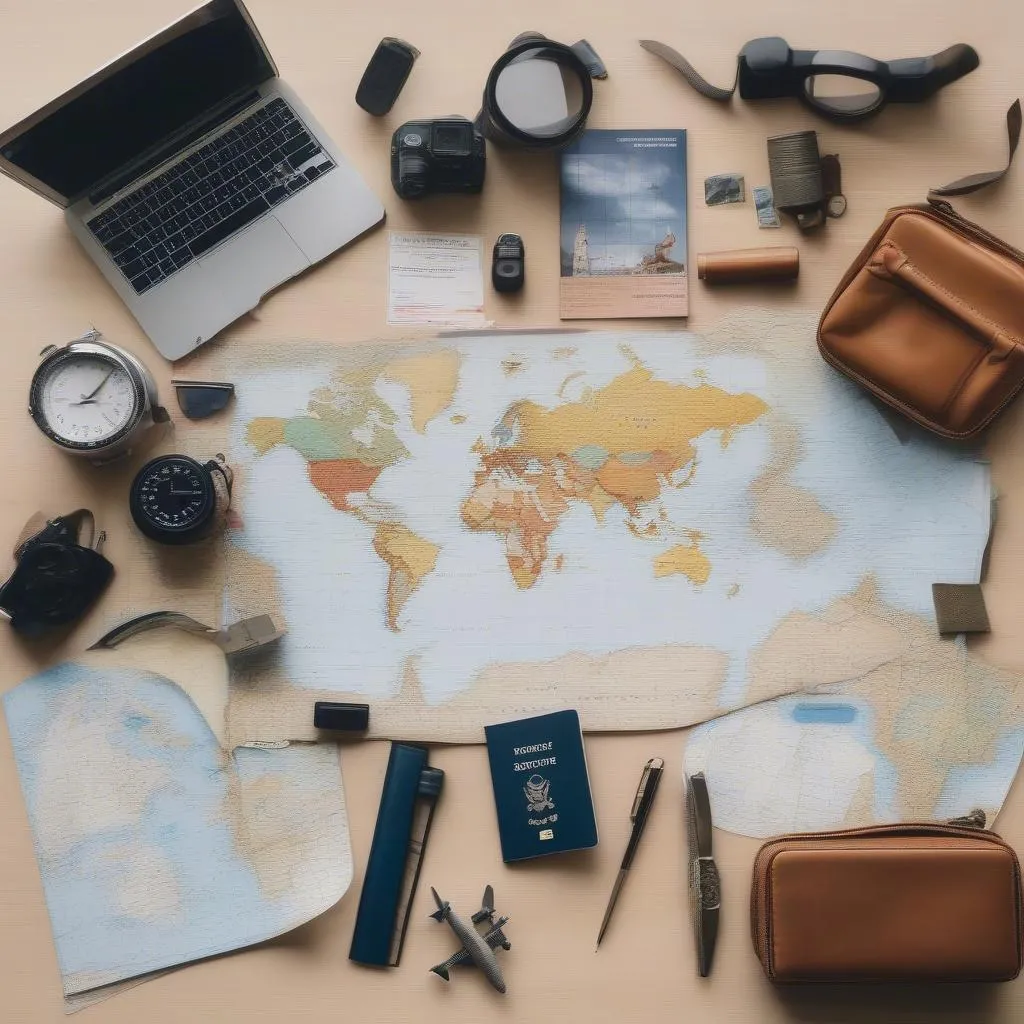 Travel Planning Checklist on Desk