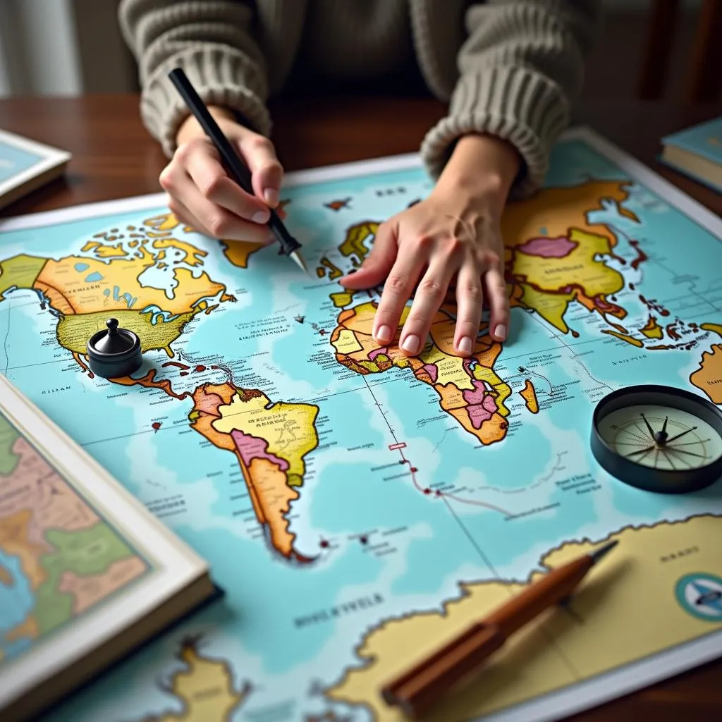 Planning a Trip with Map and Compass