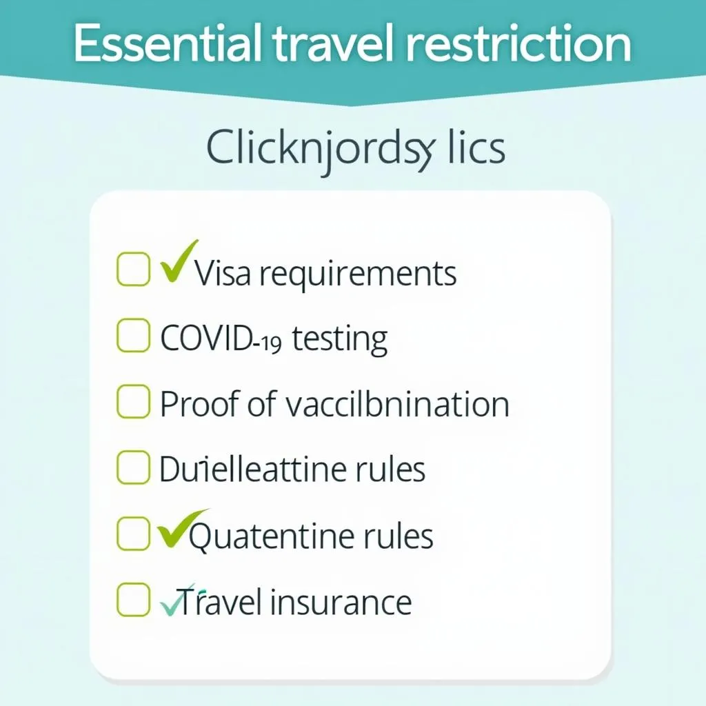 Travel Restrictions Checklist