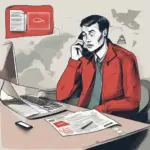 Phone scam illustration