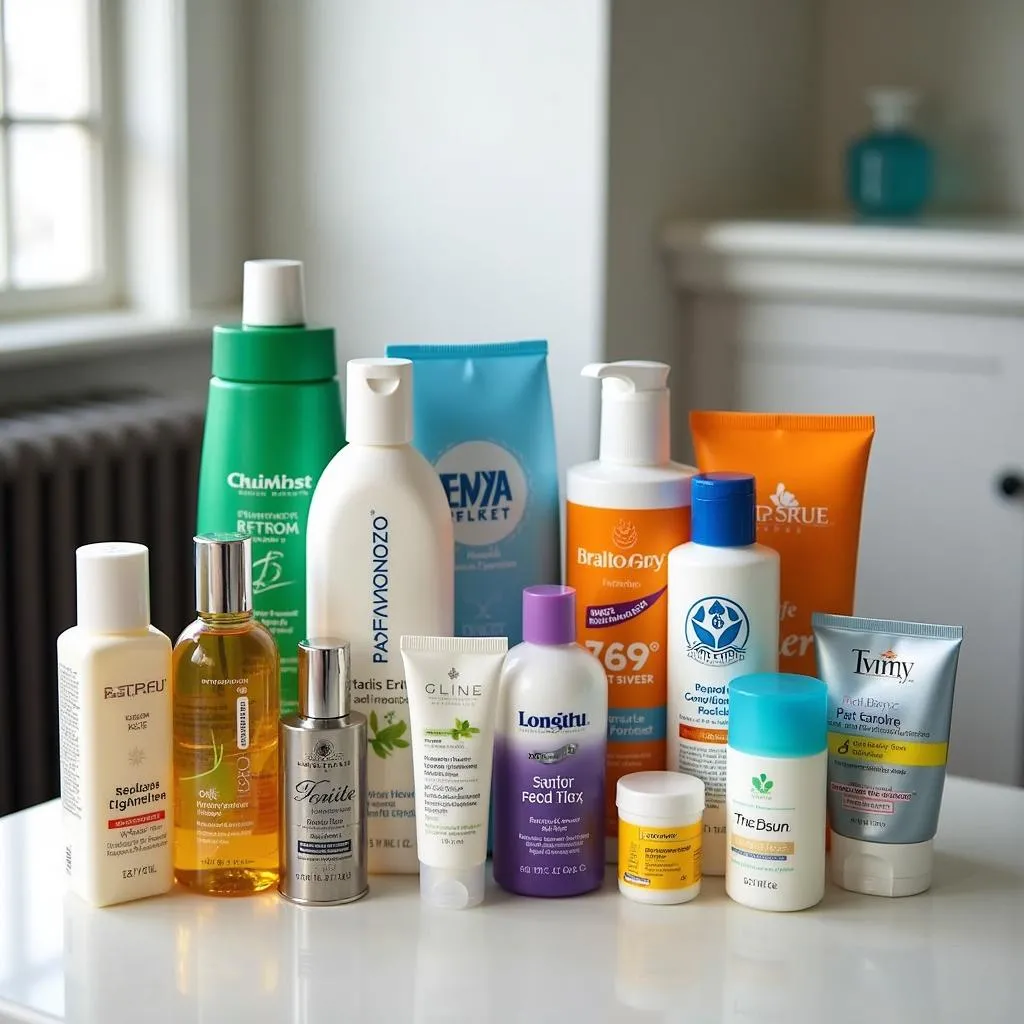 Variety of Travel Size Toiletries