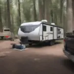 Travel trailer with a generator