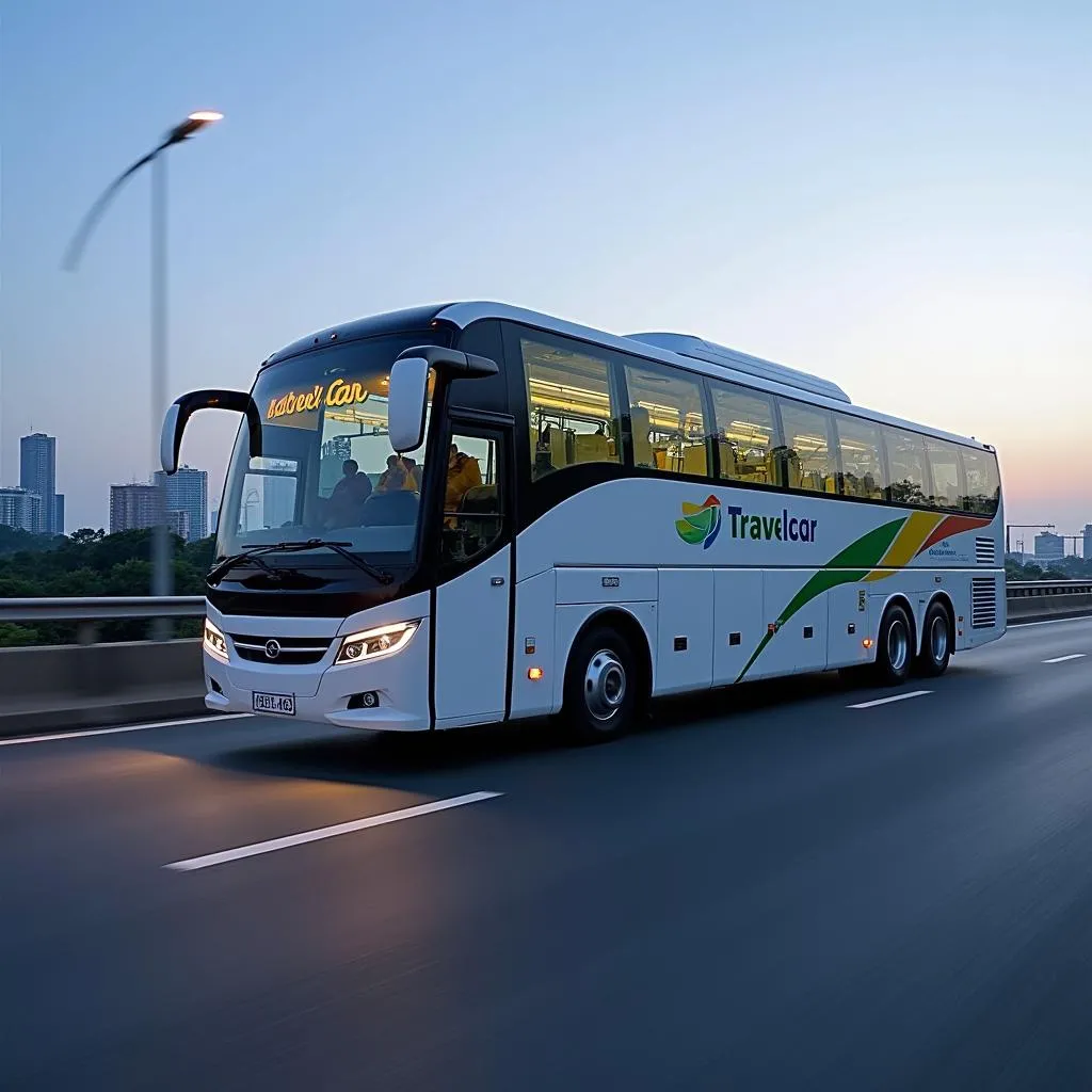 Travelcar bus returning to Hanoi