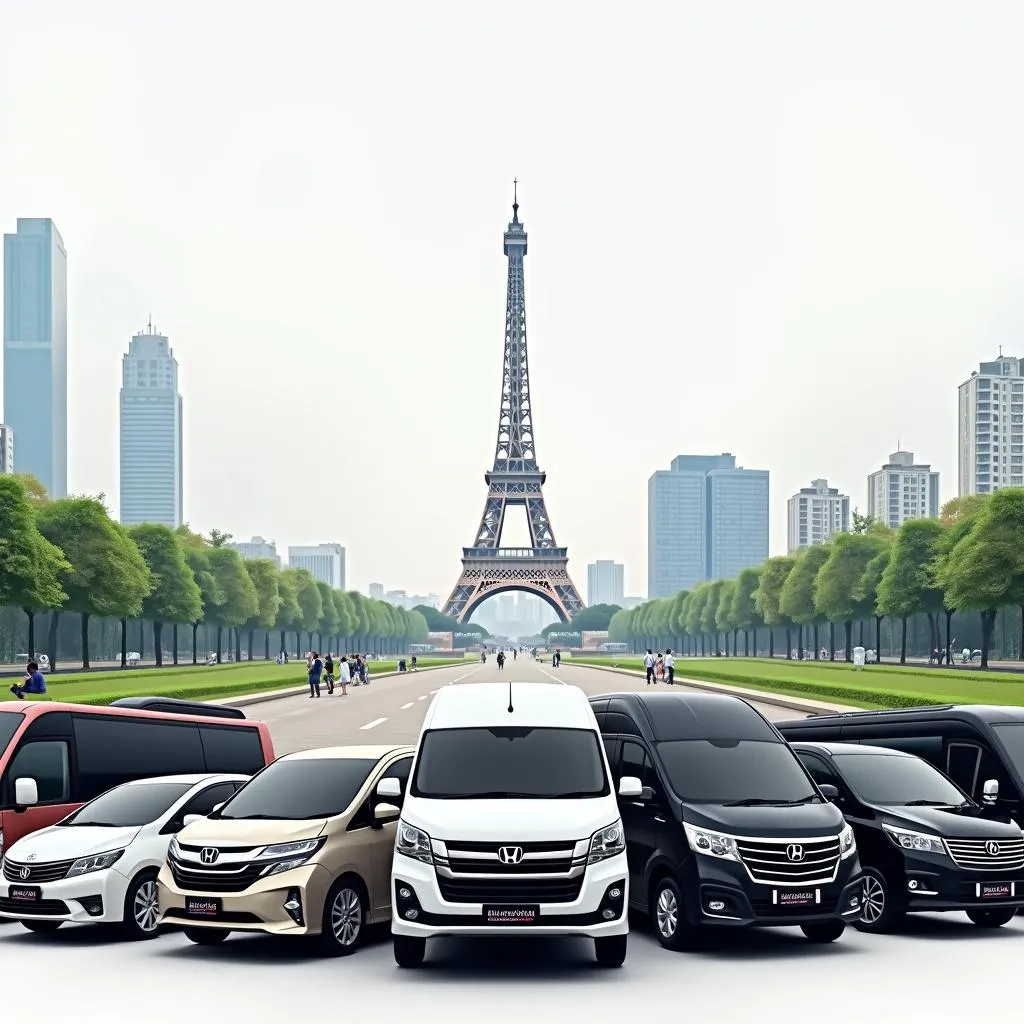 TRAVELCAR's fleet of vehicles in Hanoi