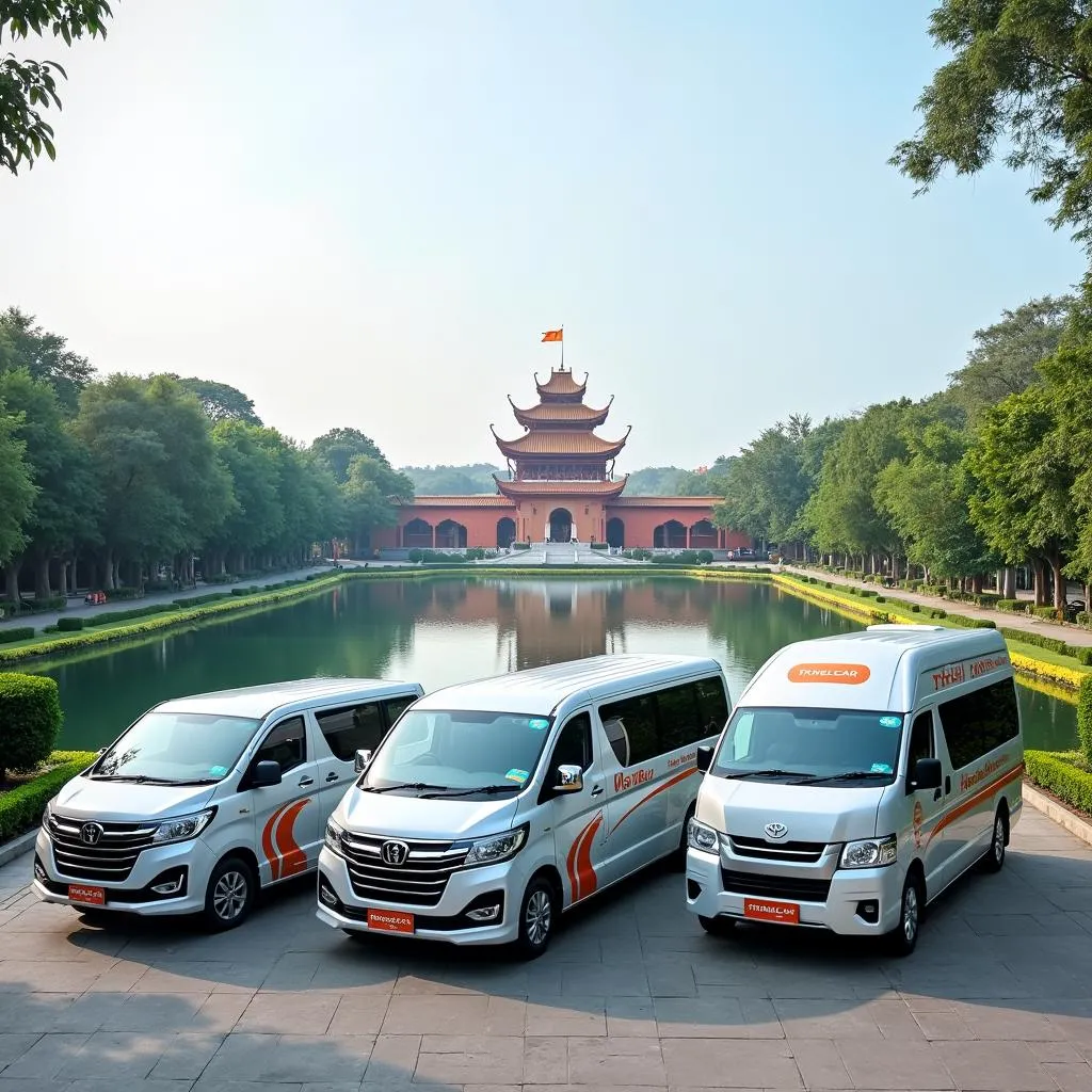 TRAVELCAR Fleet Parked in Front of Hoan Kiem Lake