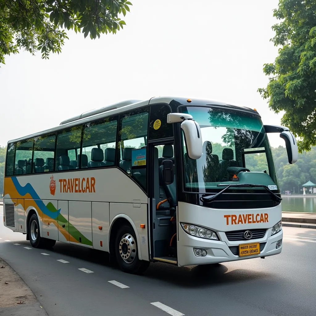 TRAVELCAR bus near Hoan Kiem Lake