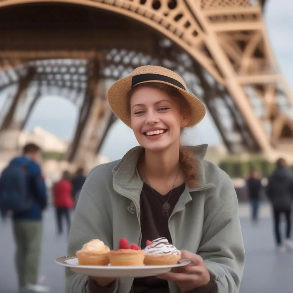 Traveler enjoying Paris