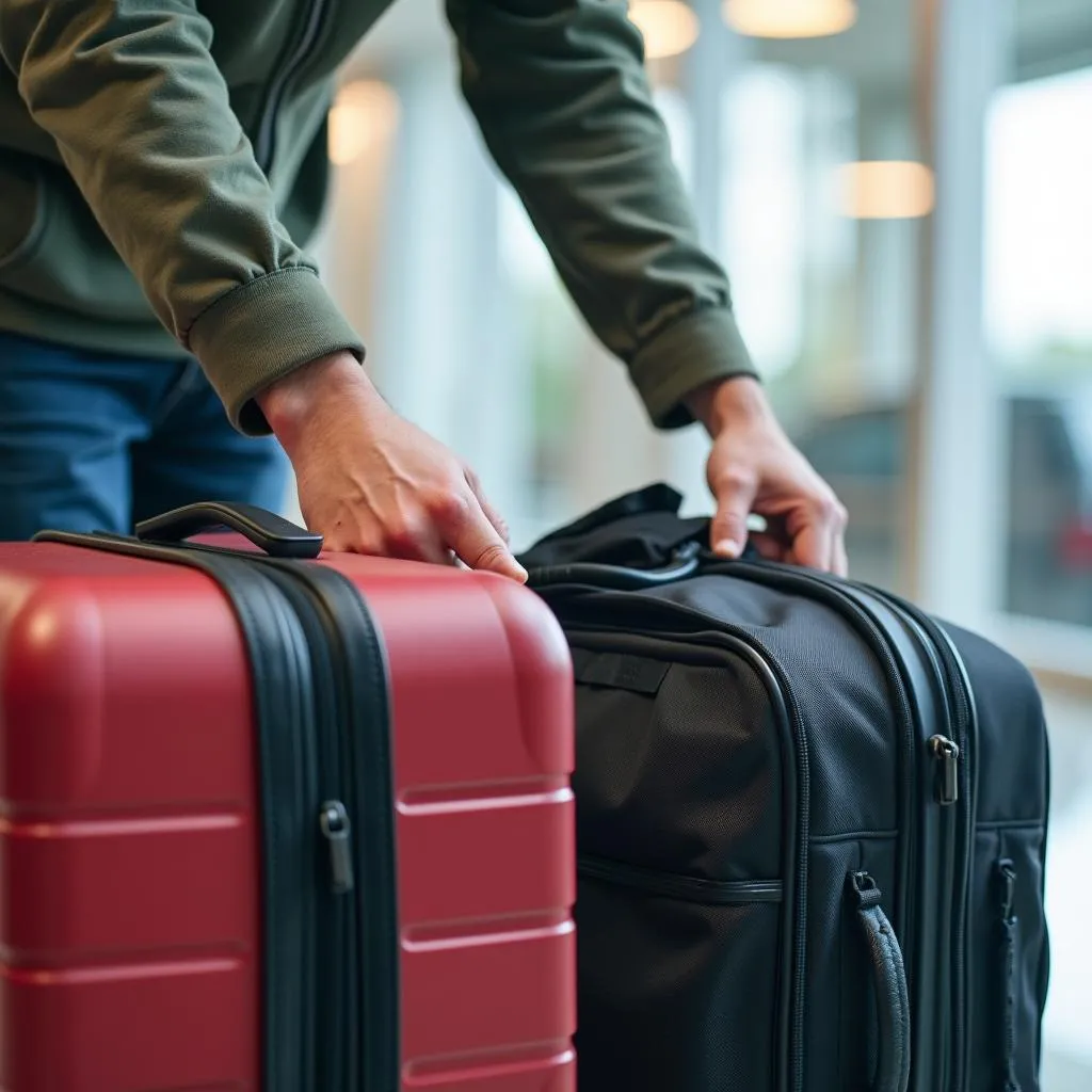 Traveler Packing Luggage