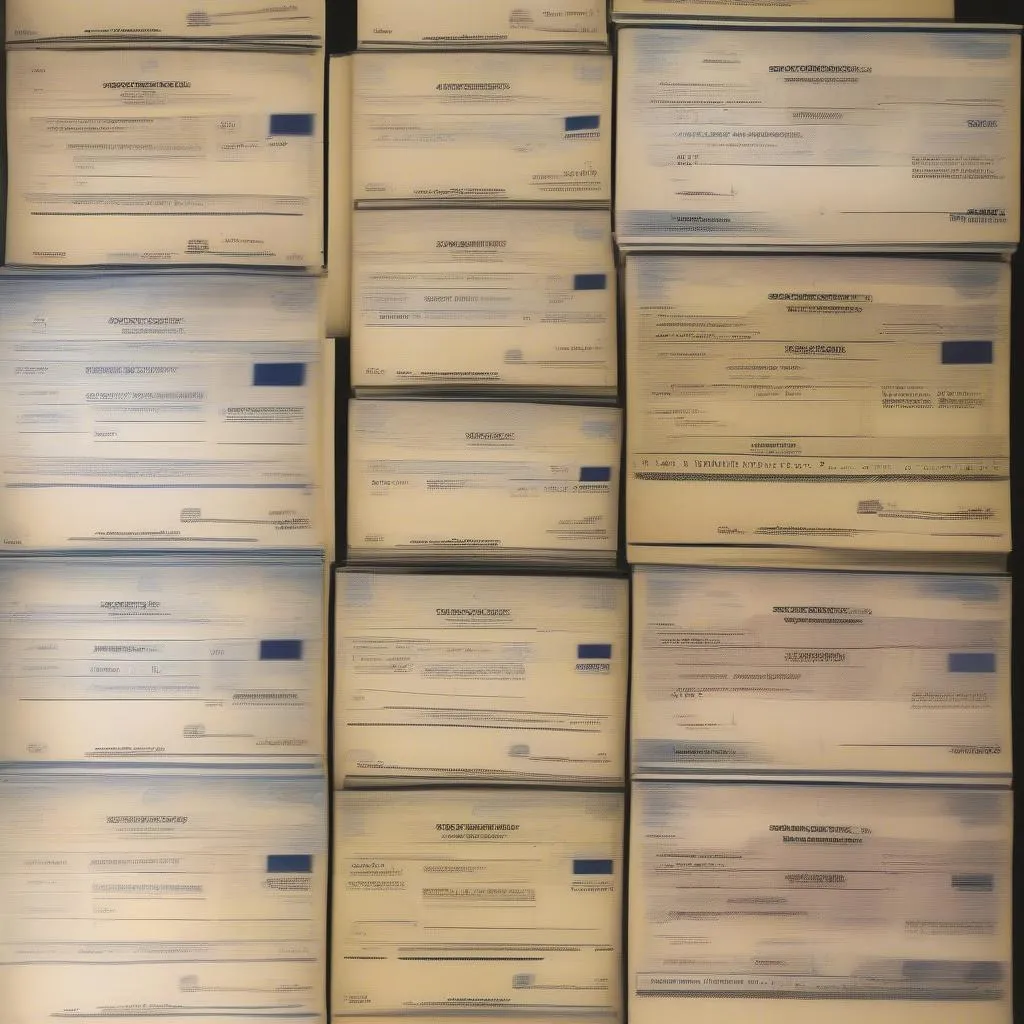 Stack of traveler's cheques