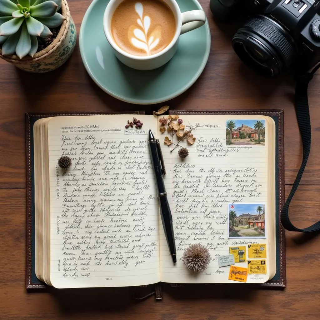 Traveler's Notebook Open on Table