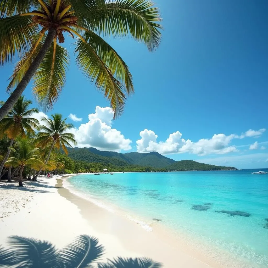 Idyllic tropical beach scenery